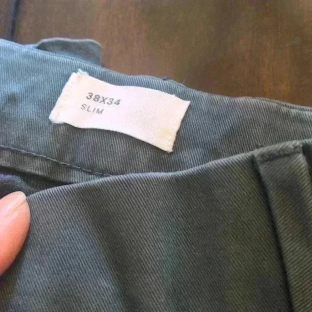 GAP Dusty BLUE Vintage Wash Slim Khakis - Picture 4 of 6